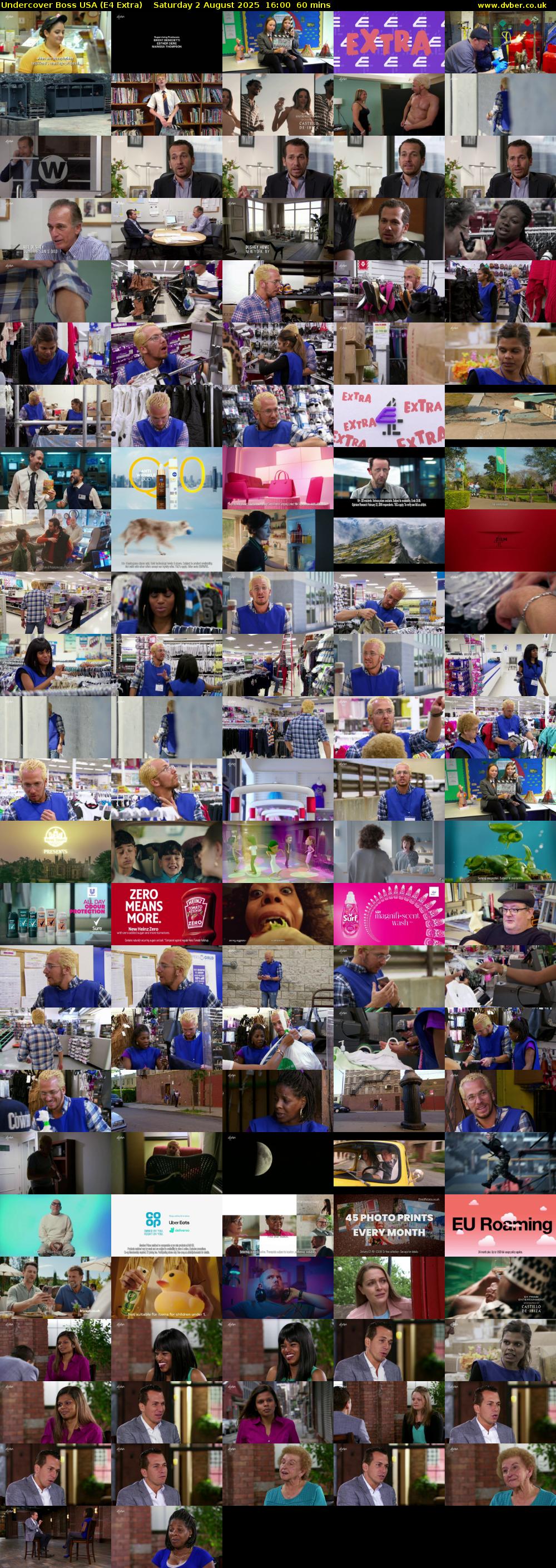 Undercover Boss USA (E4 Extra) Saturday 2 August 2025 16:00 - 17:00