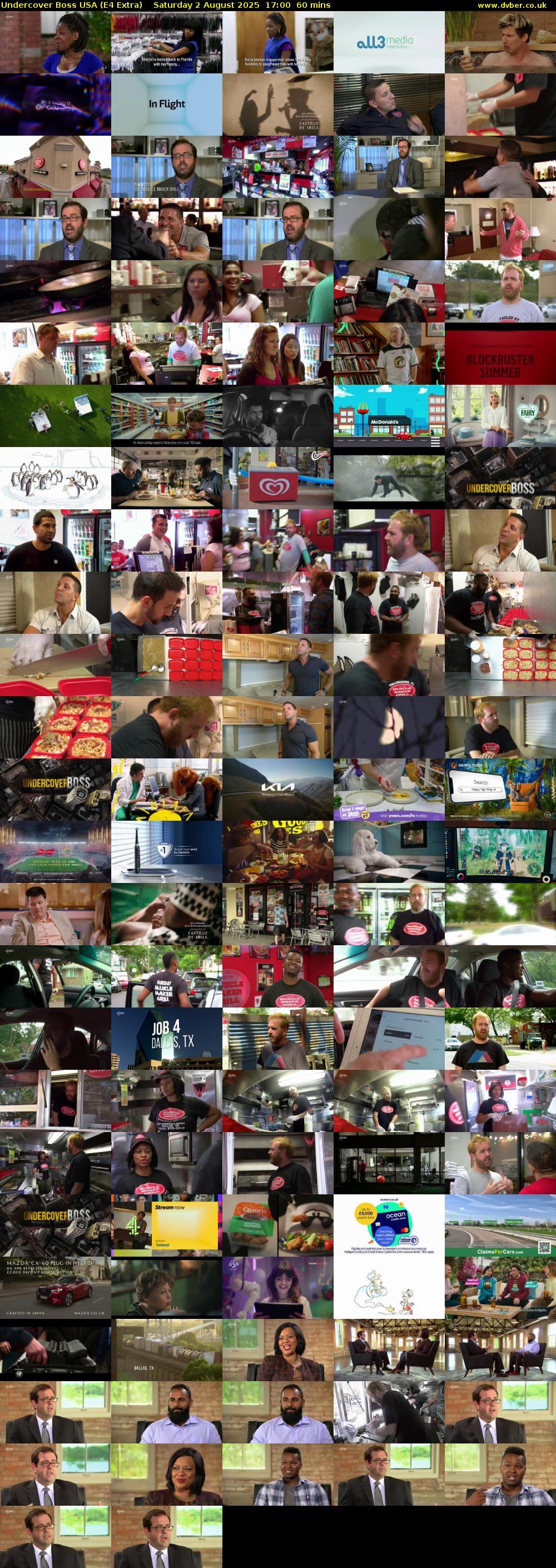 Undercover Boss USA (E4 Extra) Saturday 2 August 2025 17:00 - 18:00