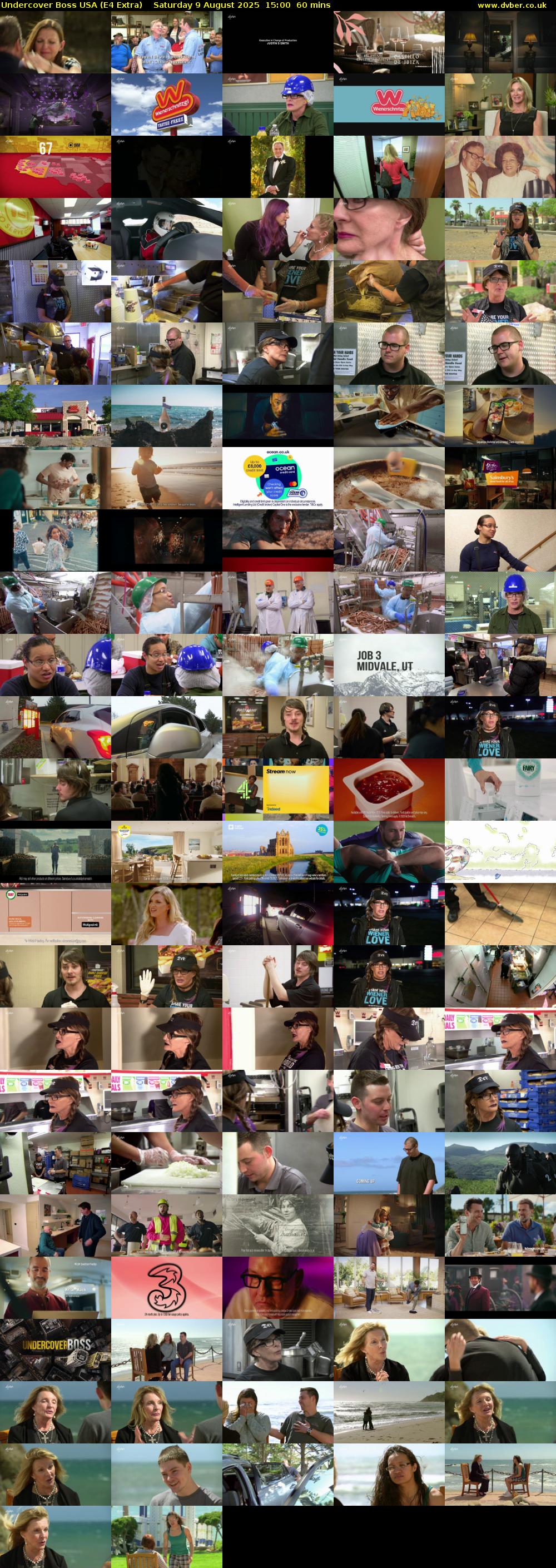 Undercover Boss USA (E4 Extra) Saturday 9 August 2025 15:00 - 16:00