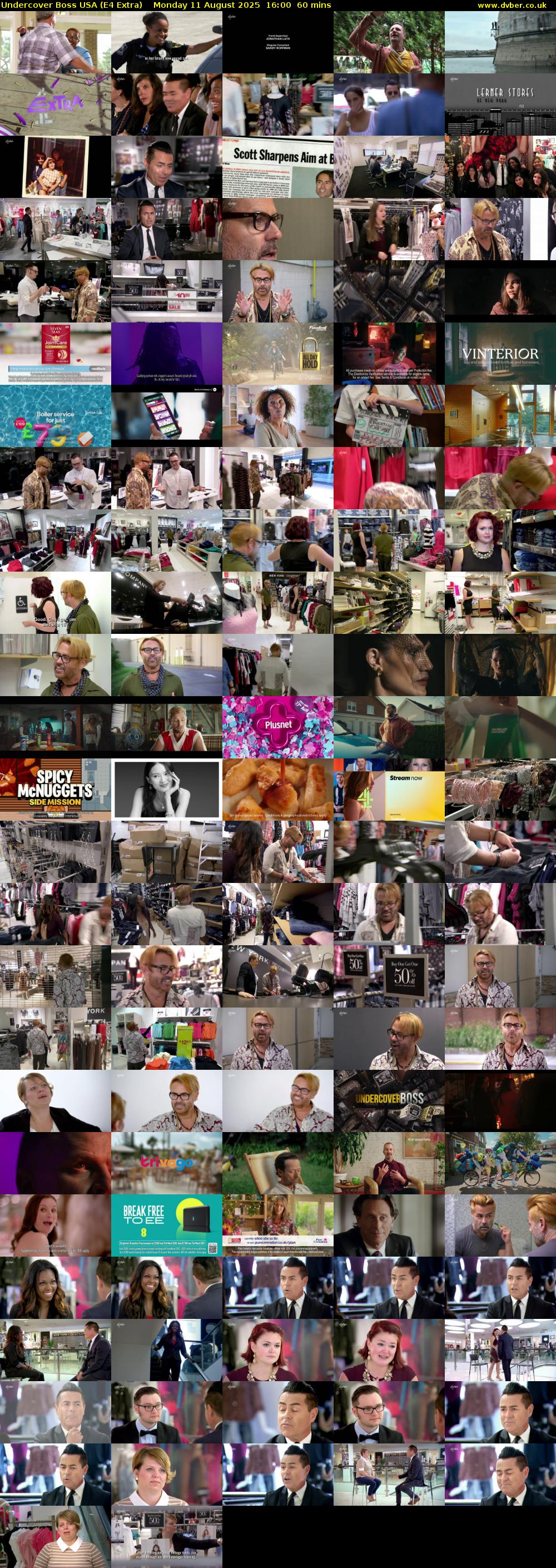 Undercover Boss USA (E4 Extra) Monday 11 August 2025 16:00 - 17:00