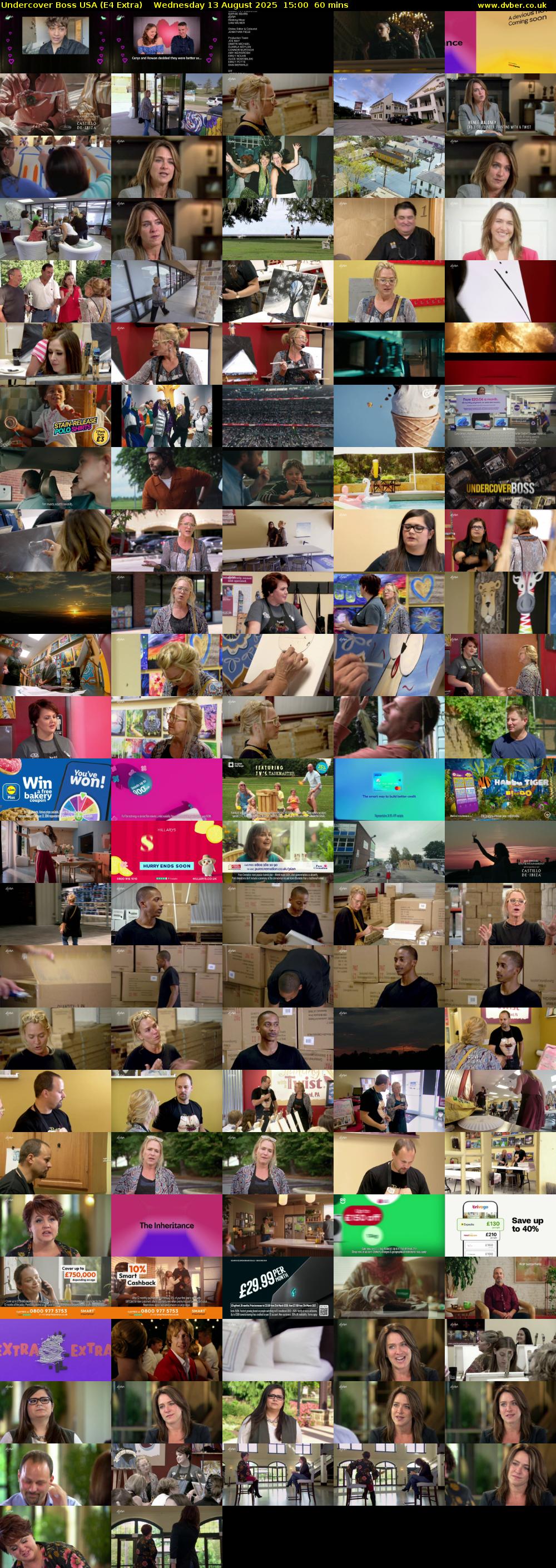 Undercover Boss USA (E4 Extra) Wednesday 13 August 2025 15:00 - 16:00