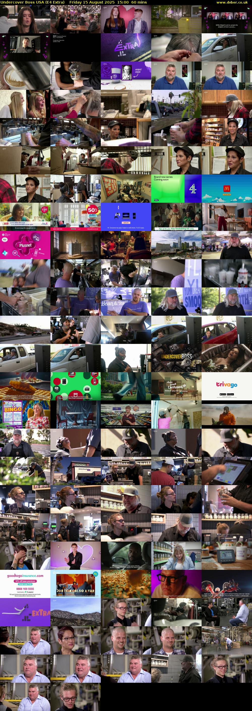 Undercover Boss USA (E4 Extra) Friday 15 August 2025 15:00 - 16:00