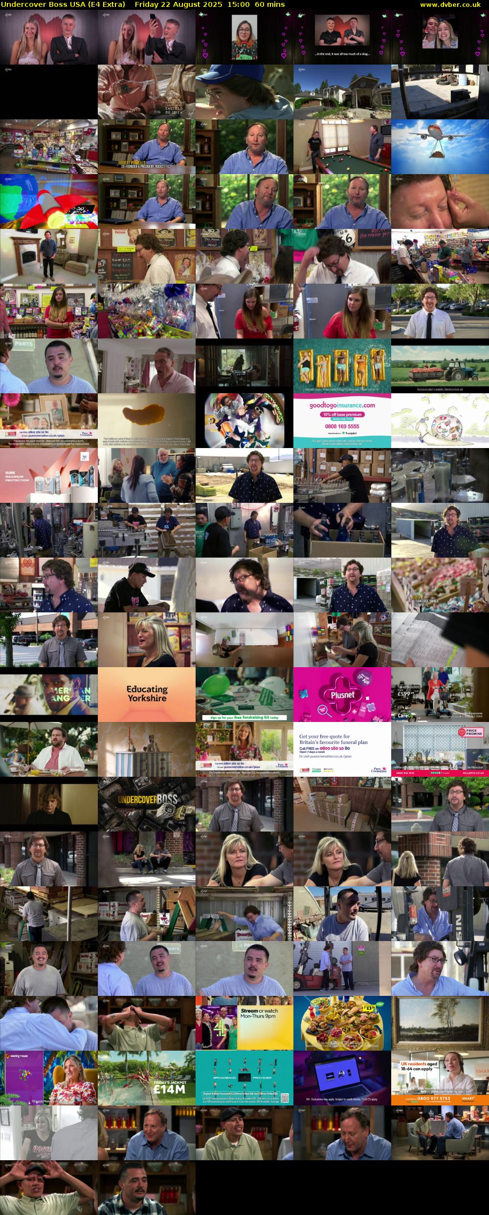 Undercover Boss USA (E4 Extra) Friday 22 August 2025 15:00 - 16:00