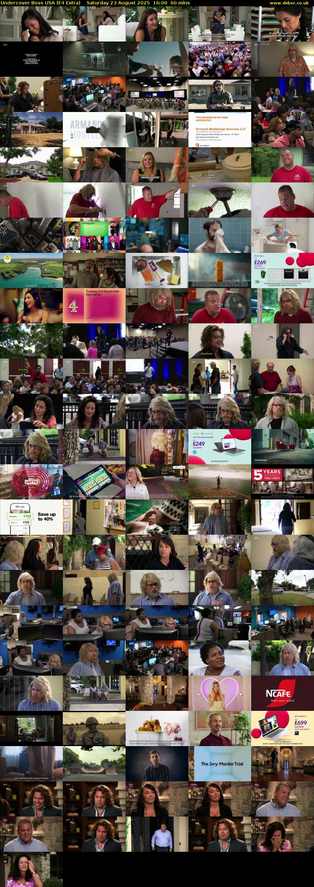 Undercover Boss USA (E4 Extra) Saturday 23 August 2025 16:00 - 17:00