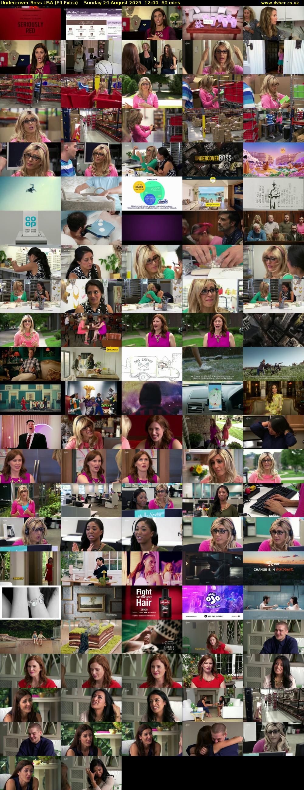 Undercover Boss USA (E4 Extra) Sunday 24 August 2025 12:00 - 13:00