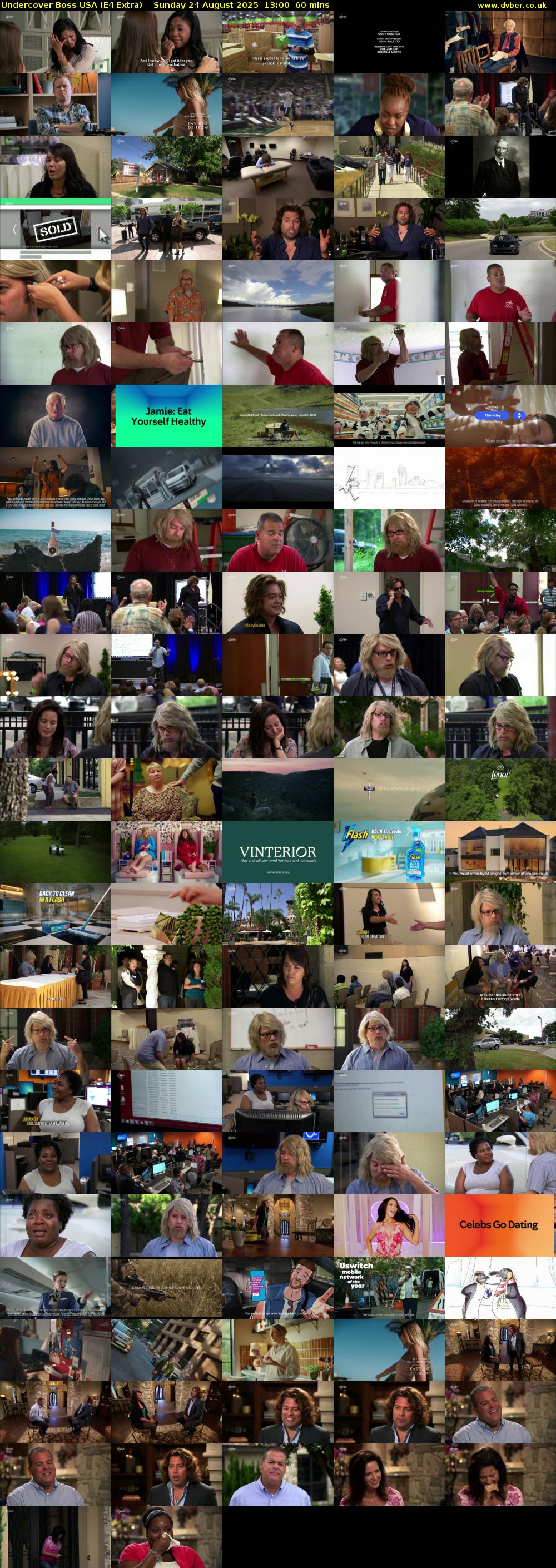 Undercover Boss USA (E4 Extra) Sunday 24 August 2025 13:00 - 14:00