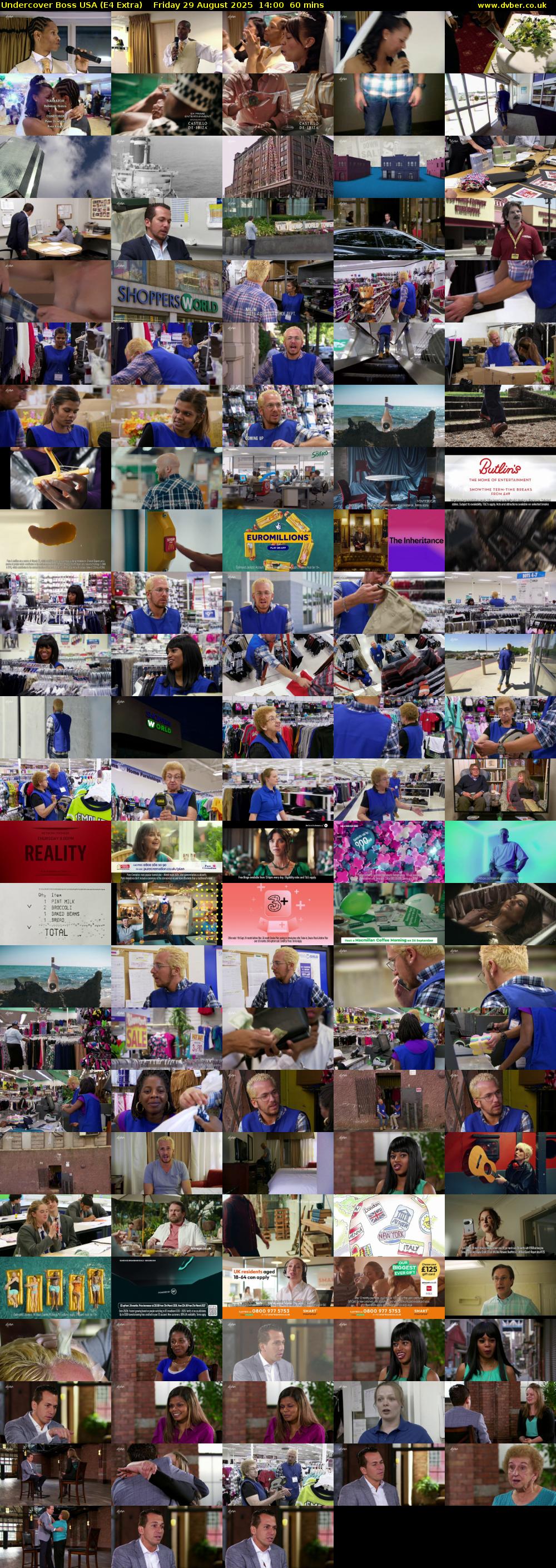 Undercover Boss USA (E4 Extra) Friday 29 August 2025 14:00 - 15:00