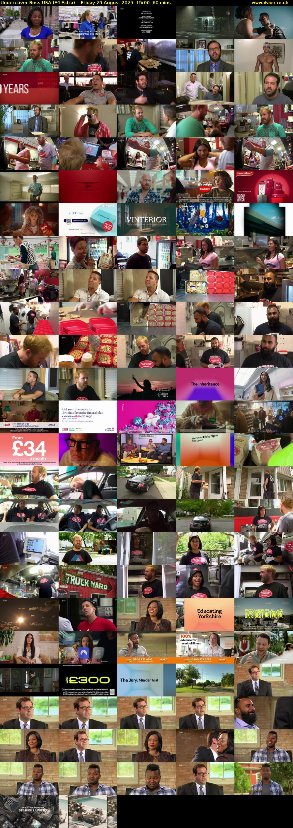 Undercover Boss USA (E4 Extra) Friday 29 August 2025 15:00 - 16:00