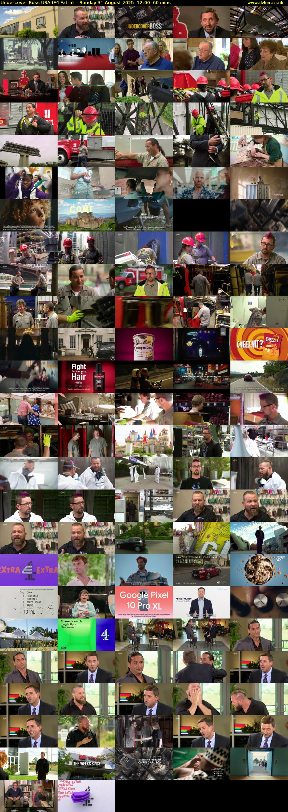 Undercover Boss USA (E4 Extra) Sunday 31 August 2025 12:00 - 13:00