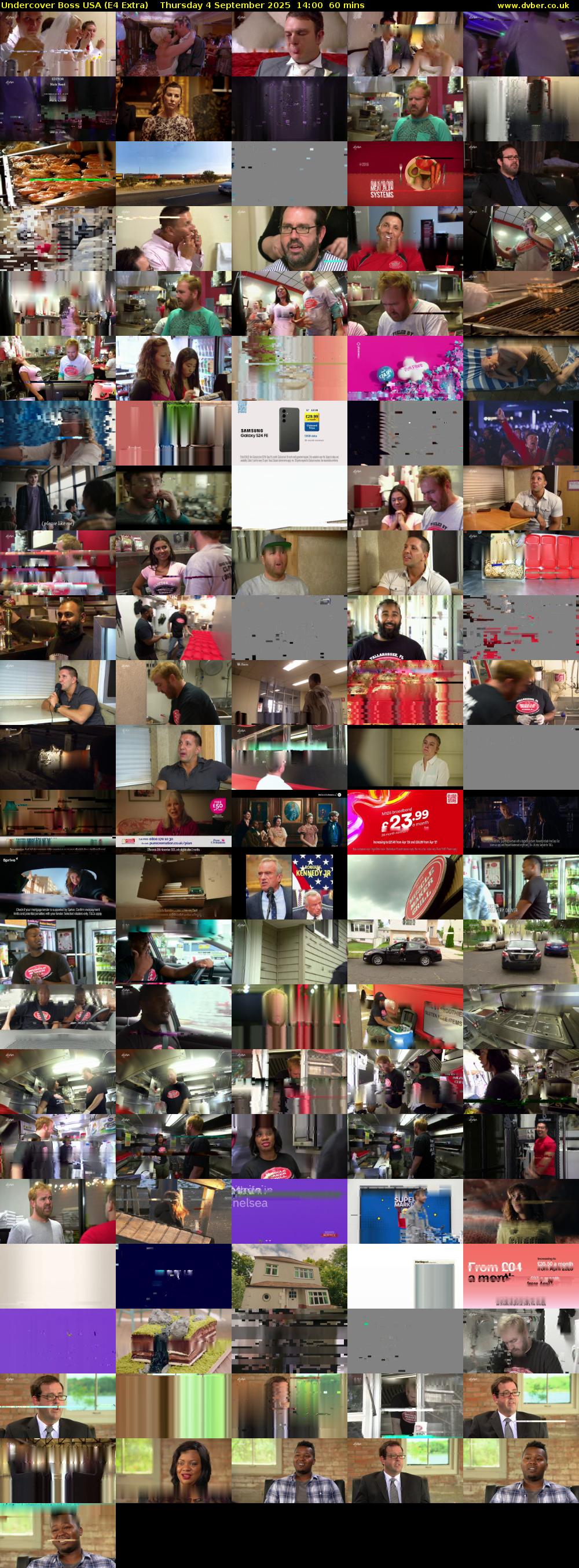 Undercover Boss USA (E4 Extra) Thursday 4 September 2025 14:00 - 15:00