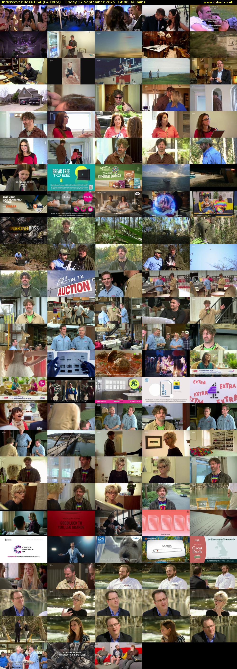 Undercover Boss USA (E4 Extra) Friday 12 September 2025 14:00 - 15:00