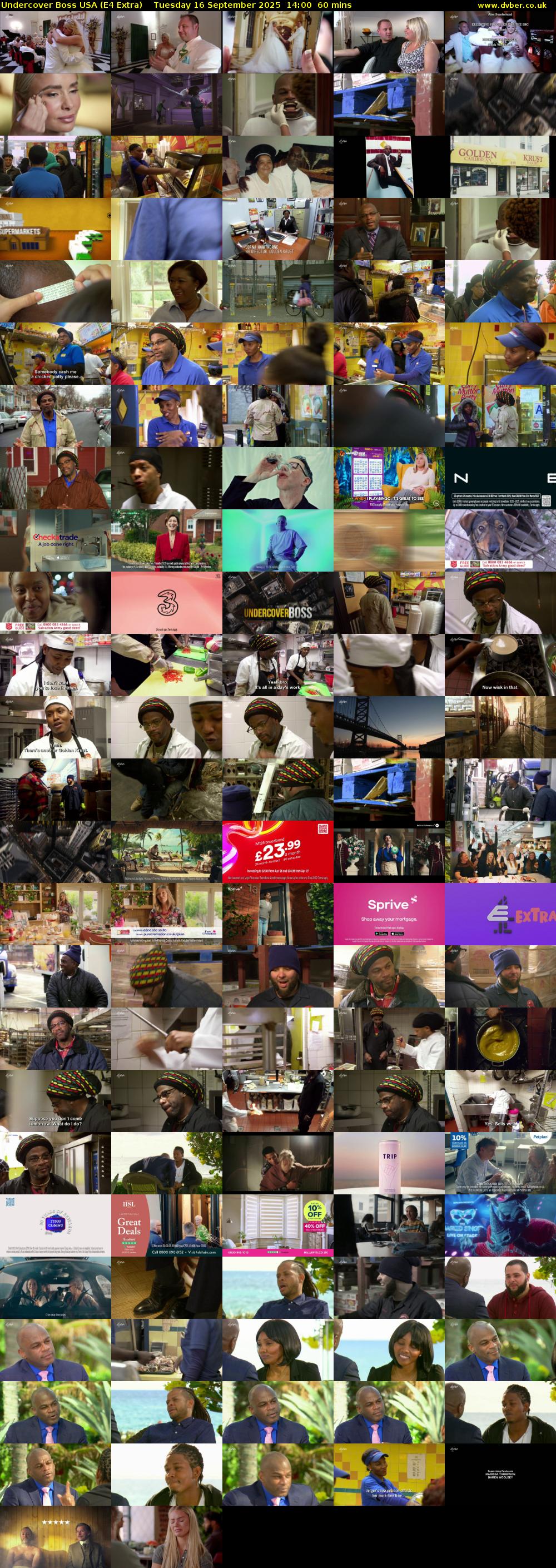 Undercover Boss USA (E4 Extra) Tuesday 16 September 2025 14:00 - 15:00