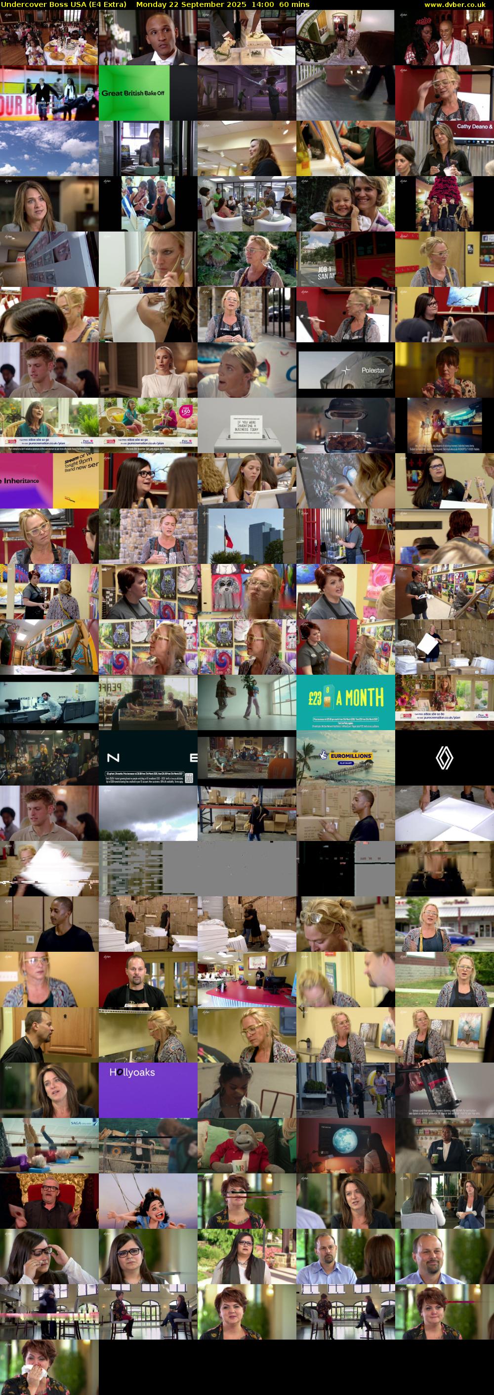 Undercover Boss USA (E4 Extra) Monday 22 September 2025 14:00 - 15:00