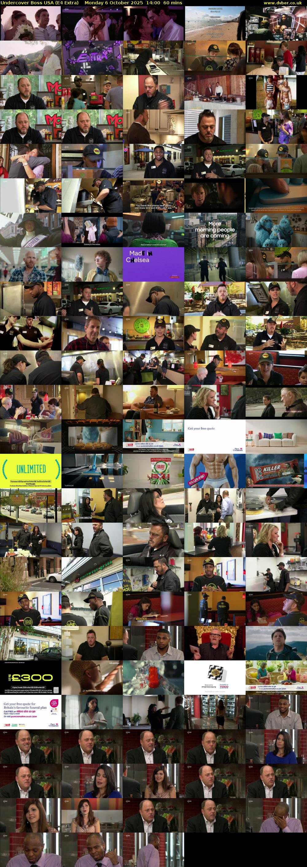 Undercover Boss USA (E4 Extra) Monday 6 October 2025 14:00 - 15:00