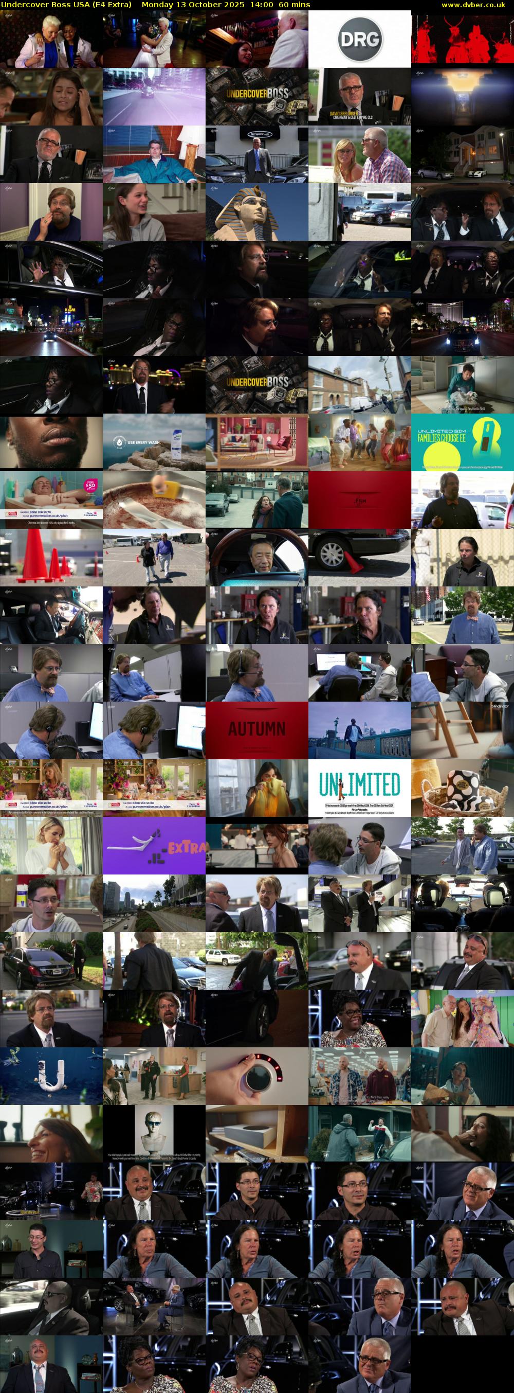 Undercover Boss USA (E4 Extra) Monday 13 October 2025 14:00 - 15:00