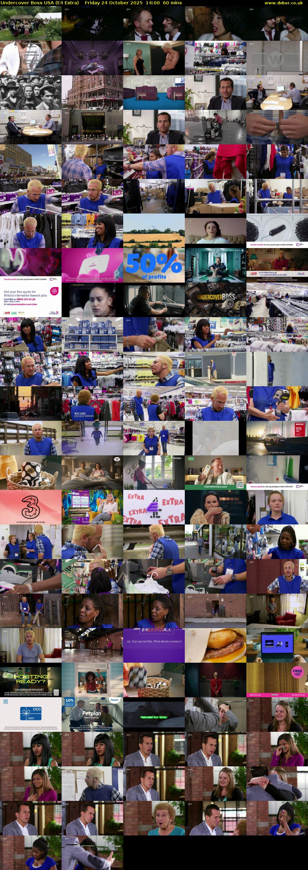 Undercover Boss USA (E4 Extra) Friday 24 October 2025 14:00 - 15:00