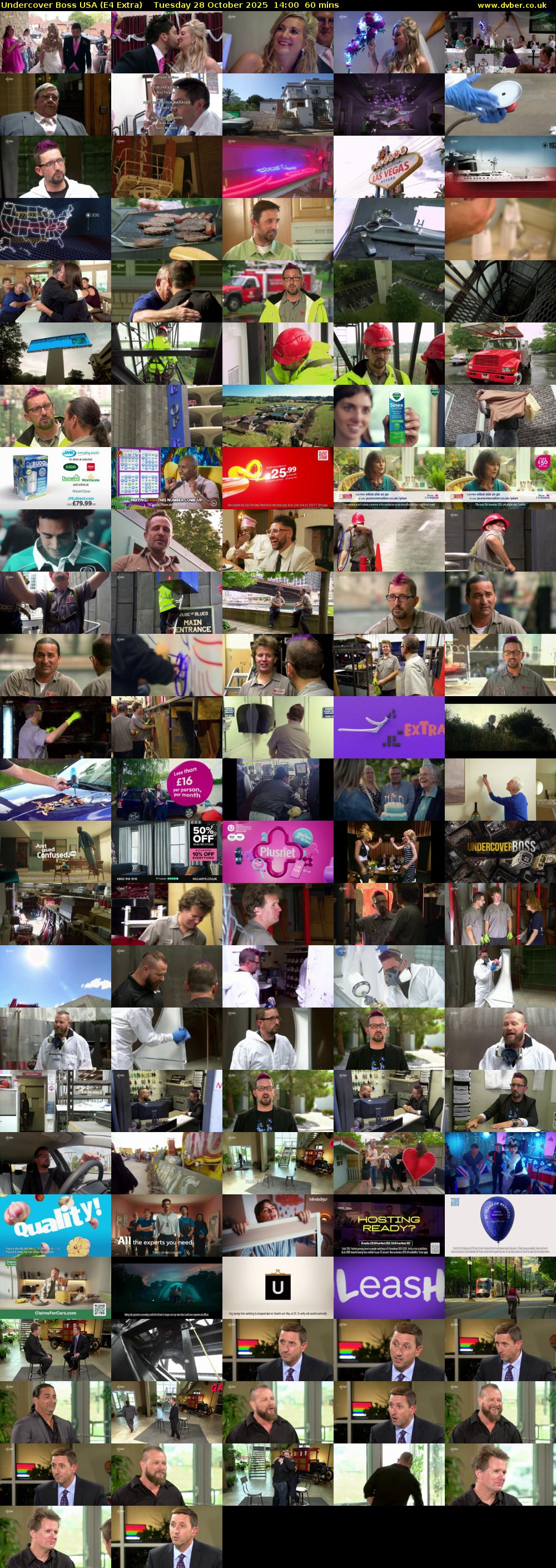 Undercover Boss USA (E4 Extra) Tuesday 28 October 2025 14:00 - 15:00