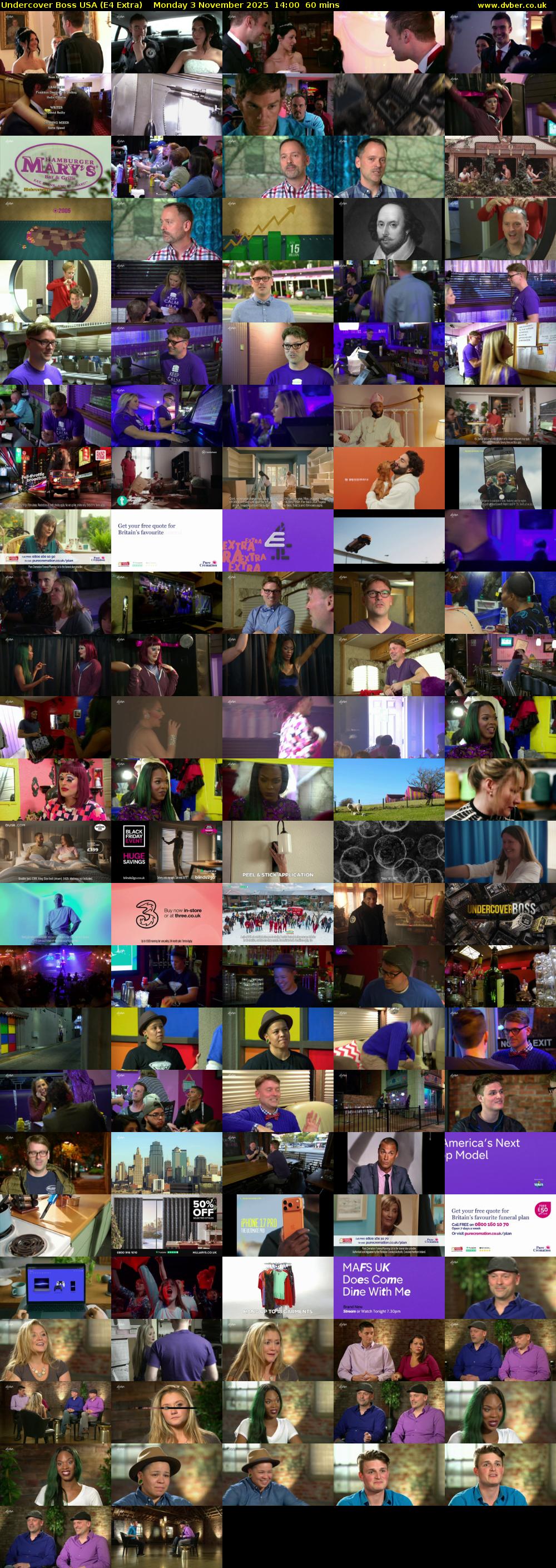 Undercover Boss USA (E4 Extra) Monday 3 November 2025 14:00 - 15:00