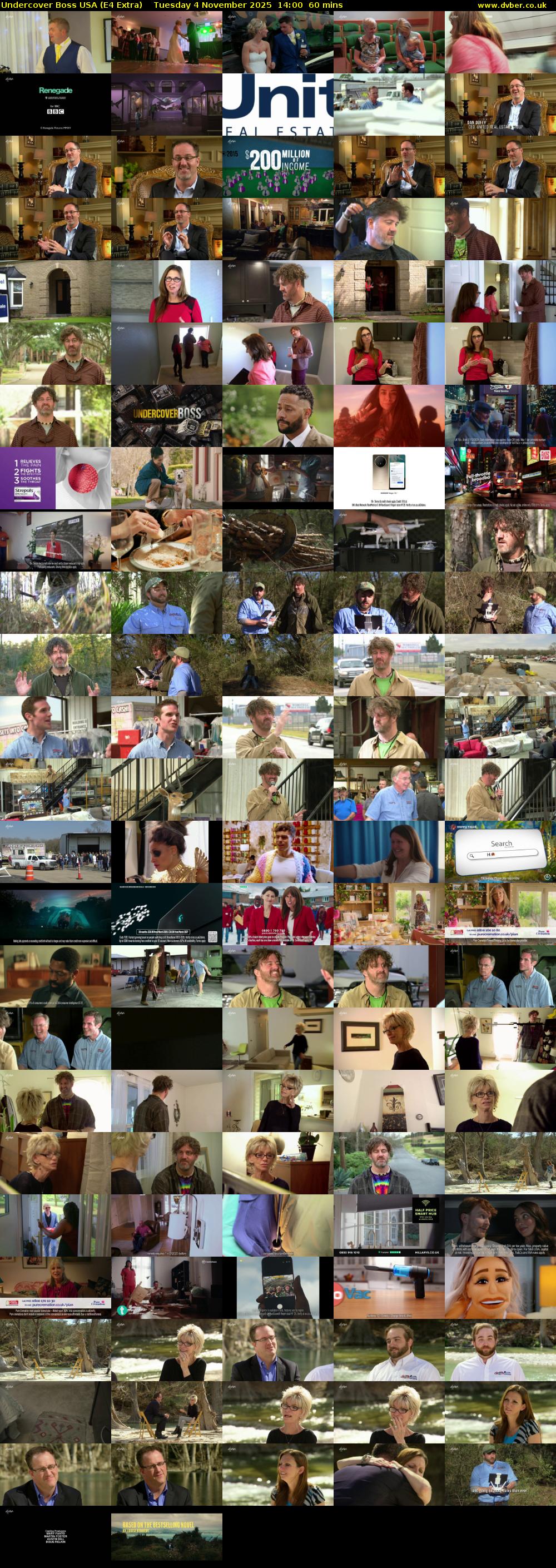 Undercover Boss USA (E4 Extra) Tuesday 4 November 2025 14:00 - 15:00
