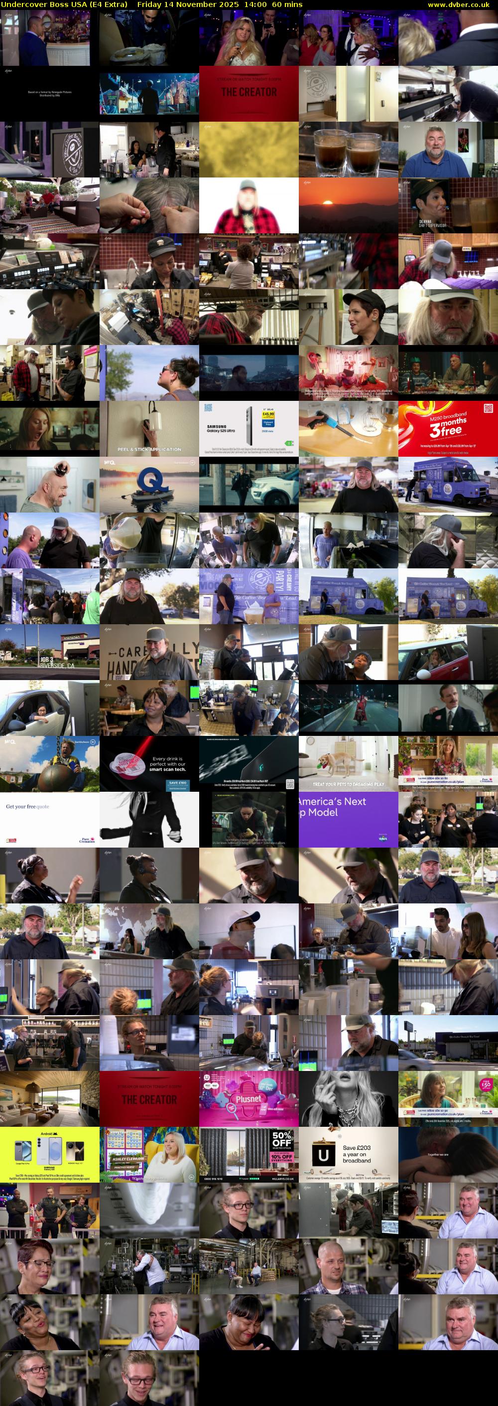 Undercover Boss USA (E4 Extra) Friday 14 November 2025 14:00 - 15:00