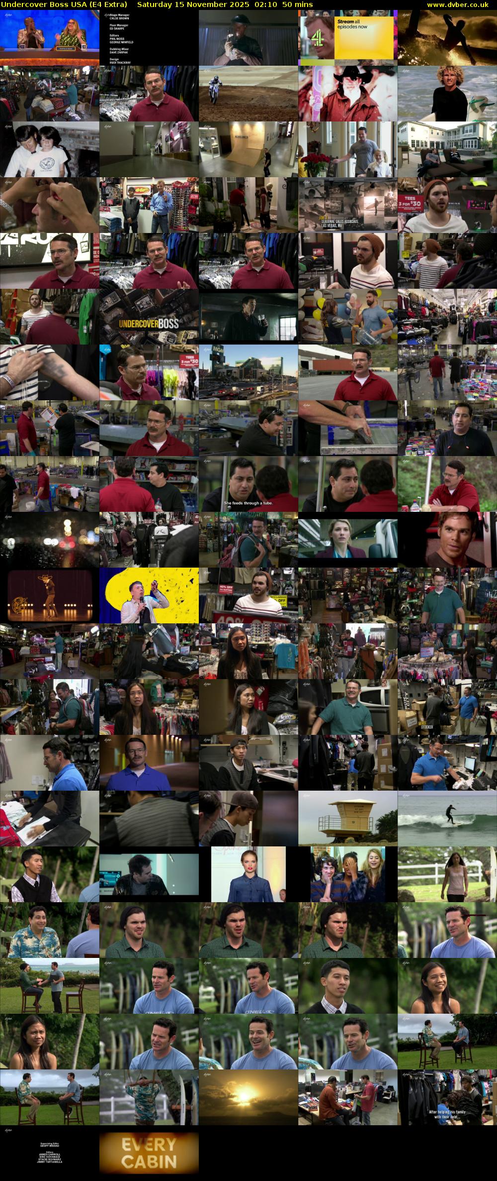 Undercover Boss USA (E4 Extra) Saturday 15 November 2025 02:10 - 03:00