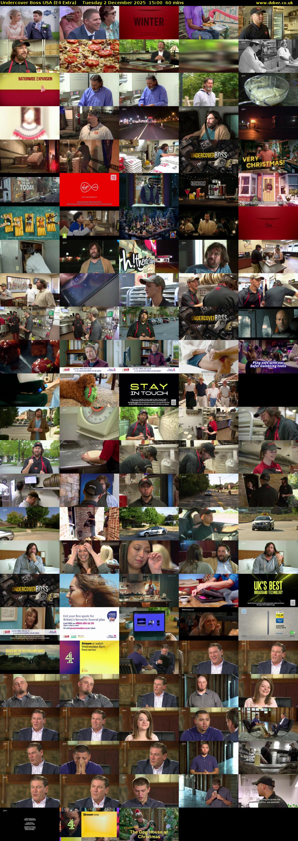 Undercover Boss USA (E4 Extra) Tuesday 2 December 2025 15:00 - 16:00