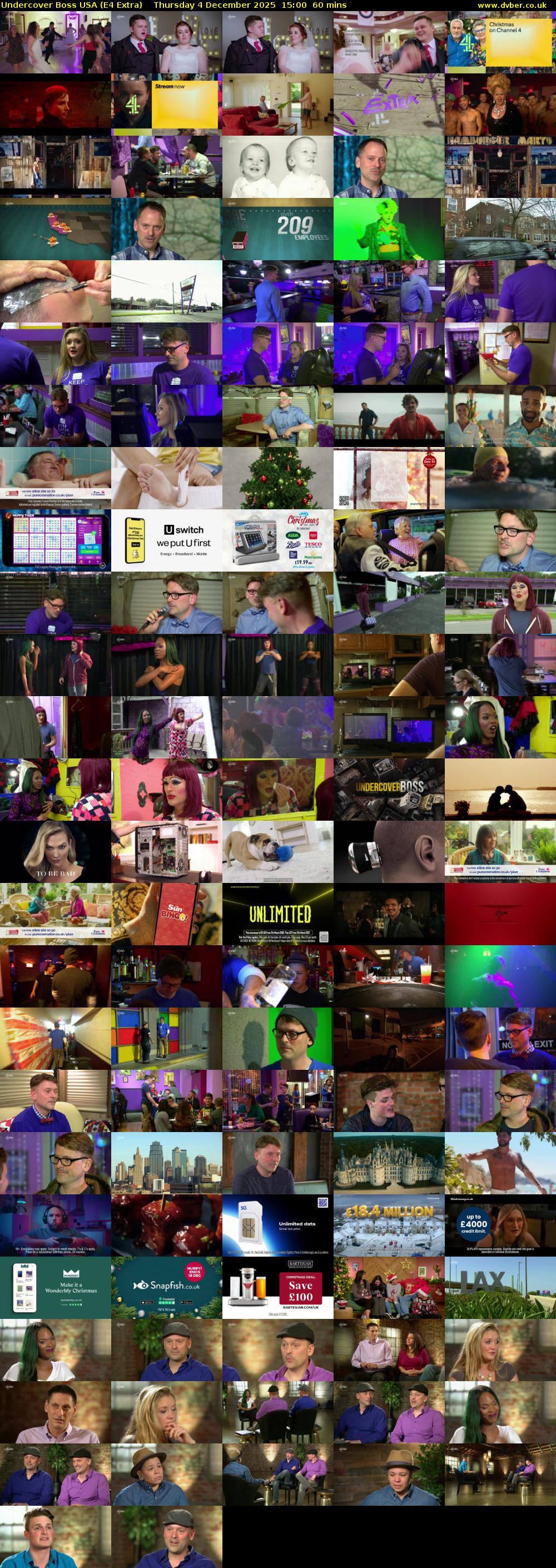 Undercover Boss USA (E4 Extra) Thursday 4 December 2025 15:00 - 16:00