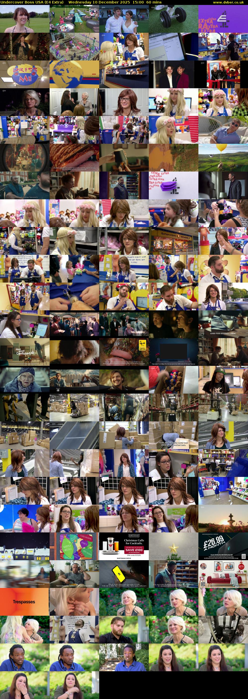 Undercover Boss USA (E4 Extra) Wednesday 10 December 2025 15:00 - 16:00