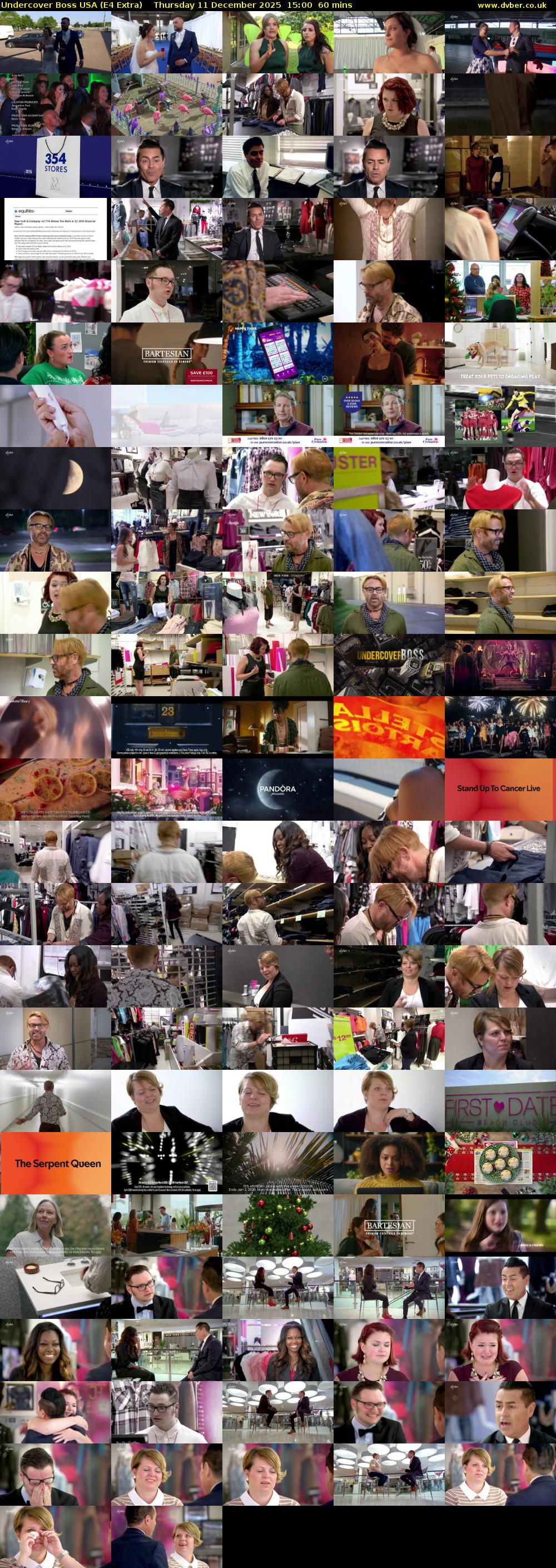 Undercover Boss USA (E4 Extra) Thursday 11 December 2025 15:00 - 16:00