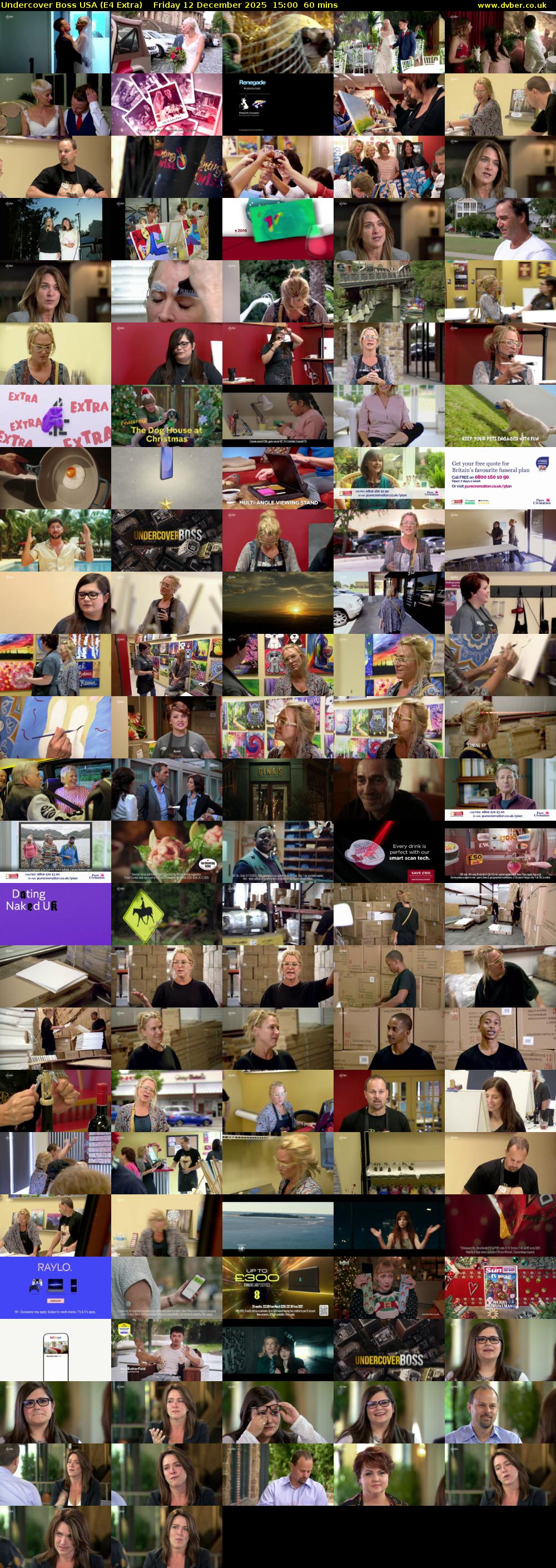 Undercover Boss USA (E4 Extra) Friday 12 December 2025 15:00 - 16:00