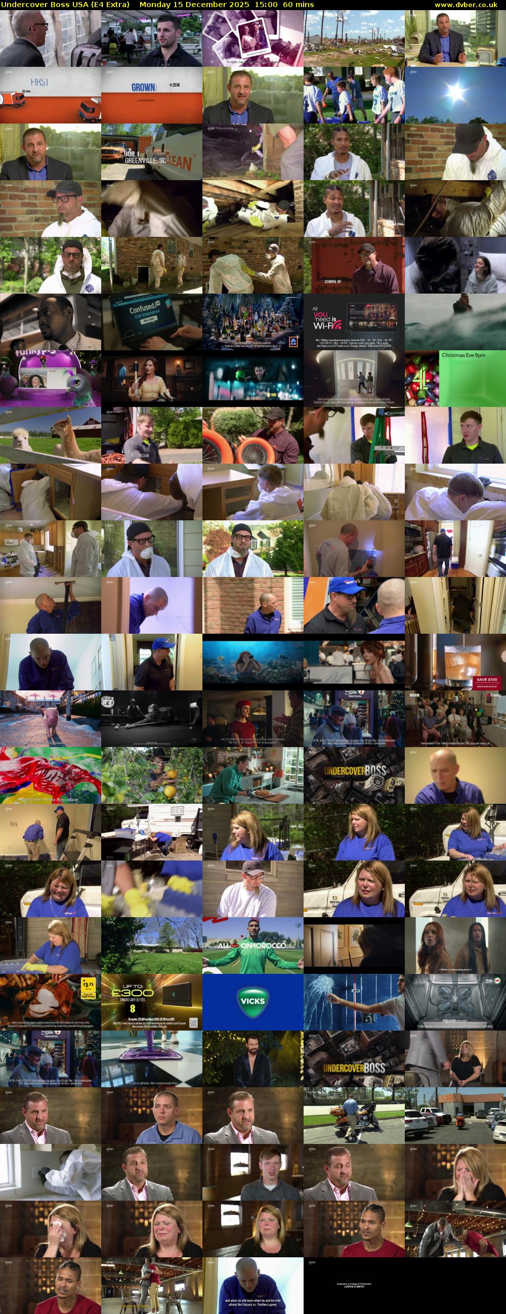 Undercover Boss USA (E4 Extra) Monday 15 December 2025 15:00 - 16:00