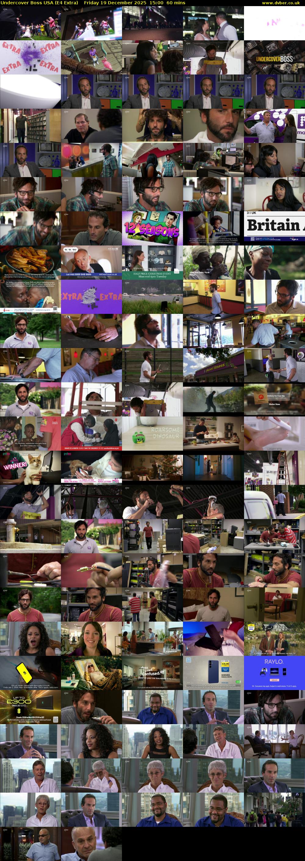 Undercover Boss USA (E4 Extra) Friday 19 December 2025 15:00 - 16:00