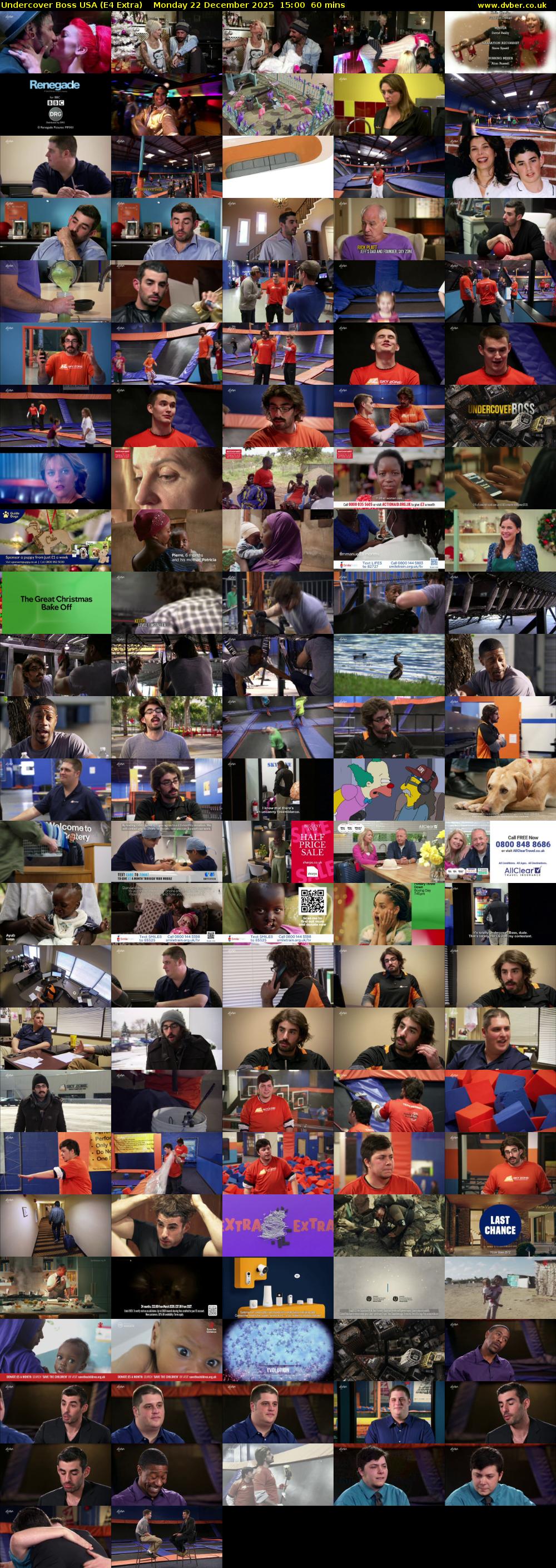 Undercover Boss USA (E4 Extra) Monday 22 December 2025 15:00 - 16:00