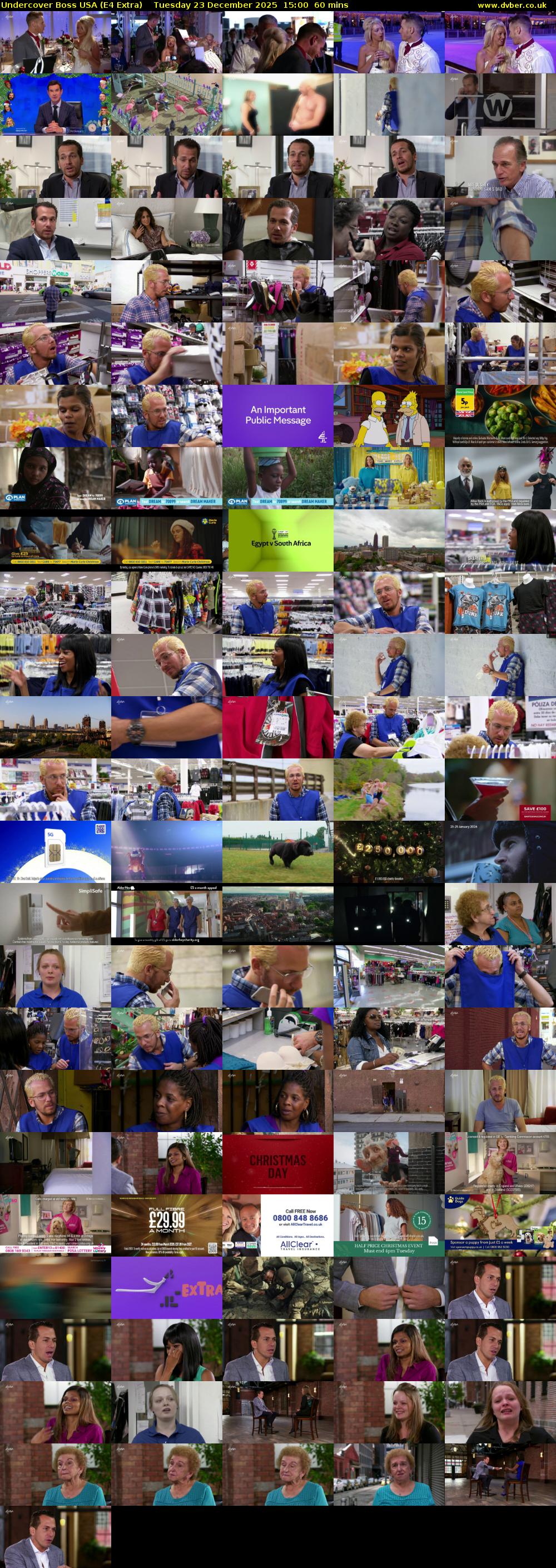Undercover Boss USA (E4 Extra) Tuesday 23 December 2025 15:00 - 16:00