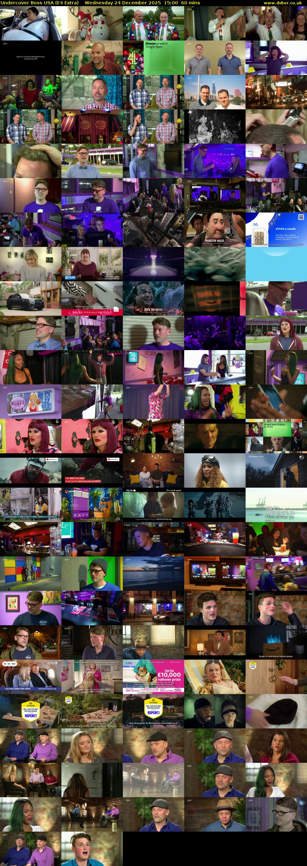 Undercover Boss USA (E4 Extra) Wednesday 24 December 2025 15:00 - 16:00