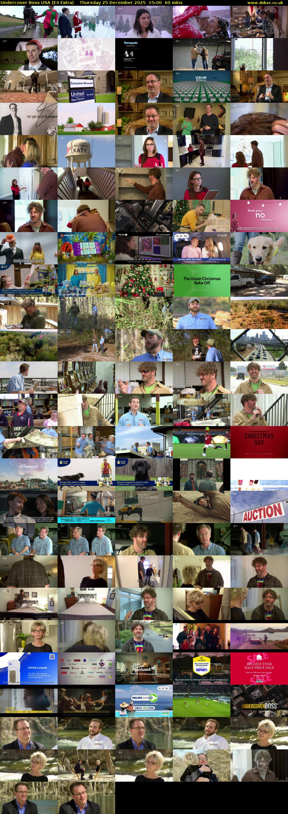 Undercover Boss USA (E4 Extra) Thursday 25 December 2025 15:00 - 16:00