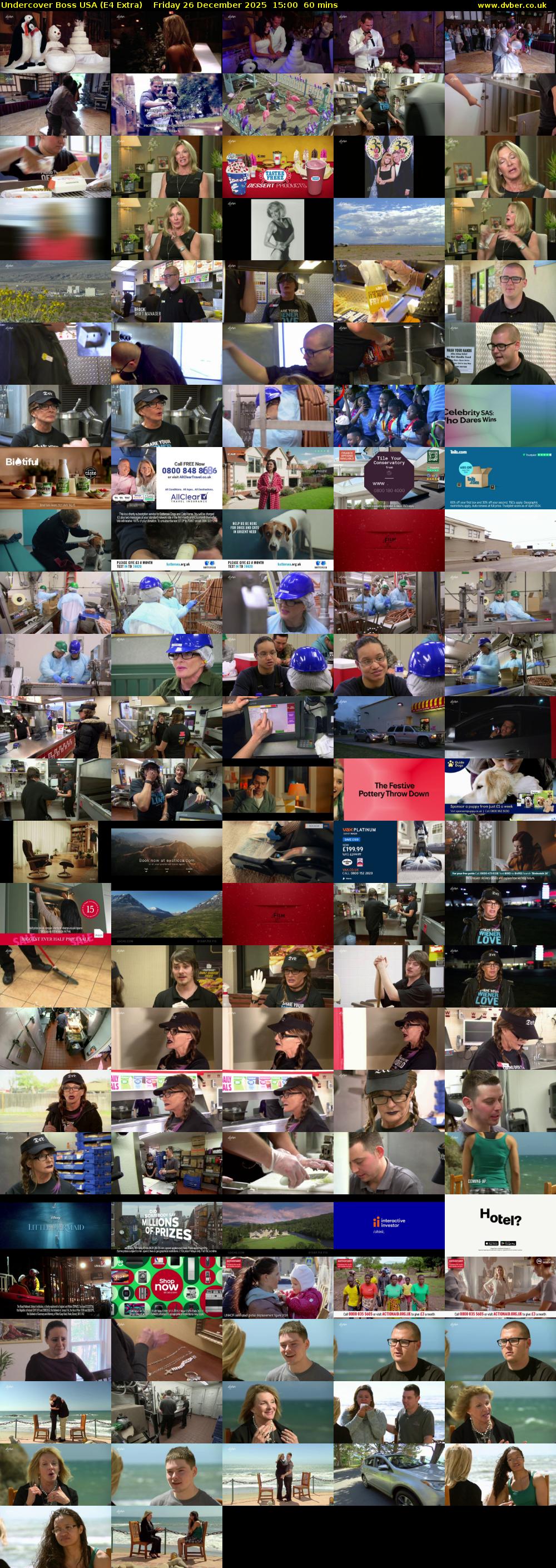 Undercover Boss USA (E4 Extra) Friday 26 December 2025 15:00 - 16:00