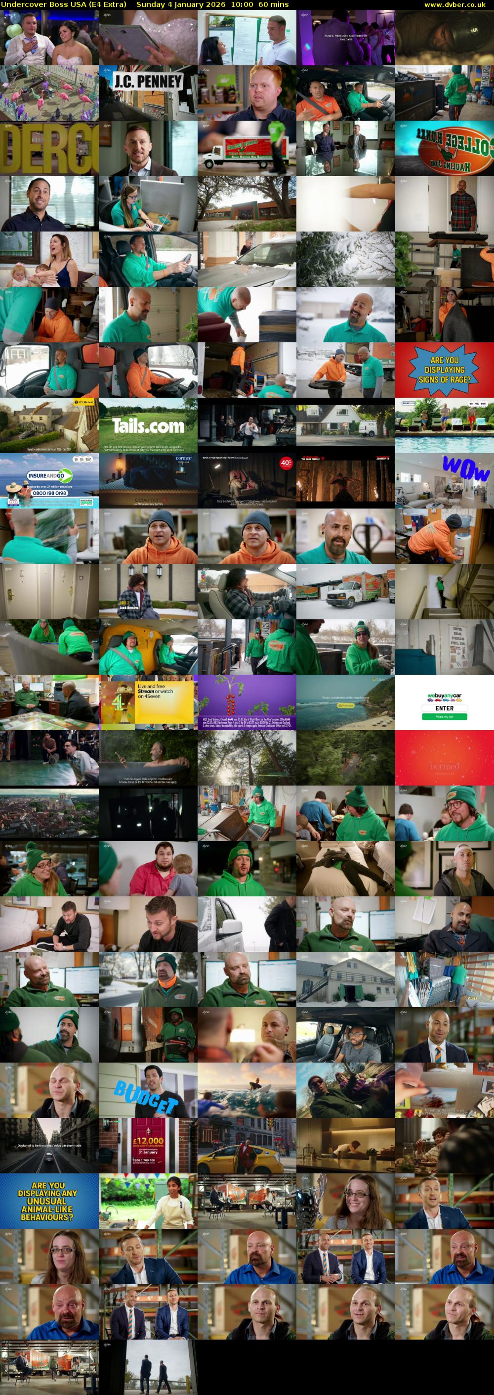 Undercover Boss USA (E4 Extra) Sunday 4 January 2026 10:00 - 11:00