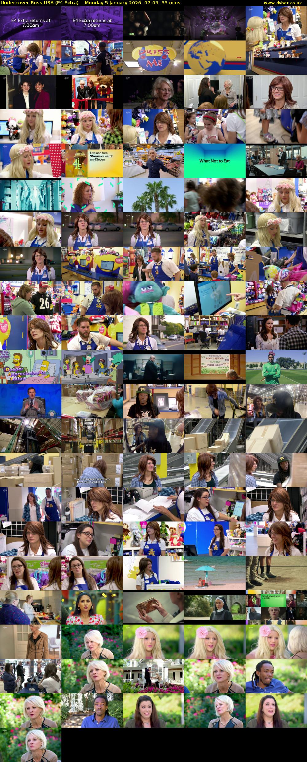 Undercover Boss USA (E4 Extra) Monday 5 January 2026 07:05 - 08:00