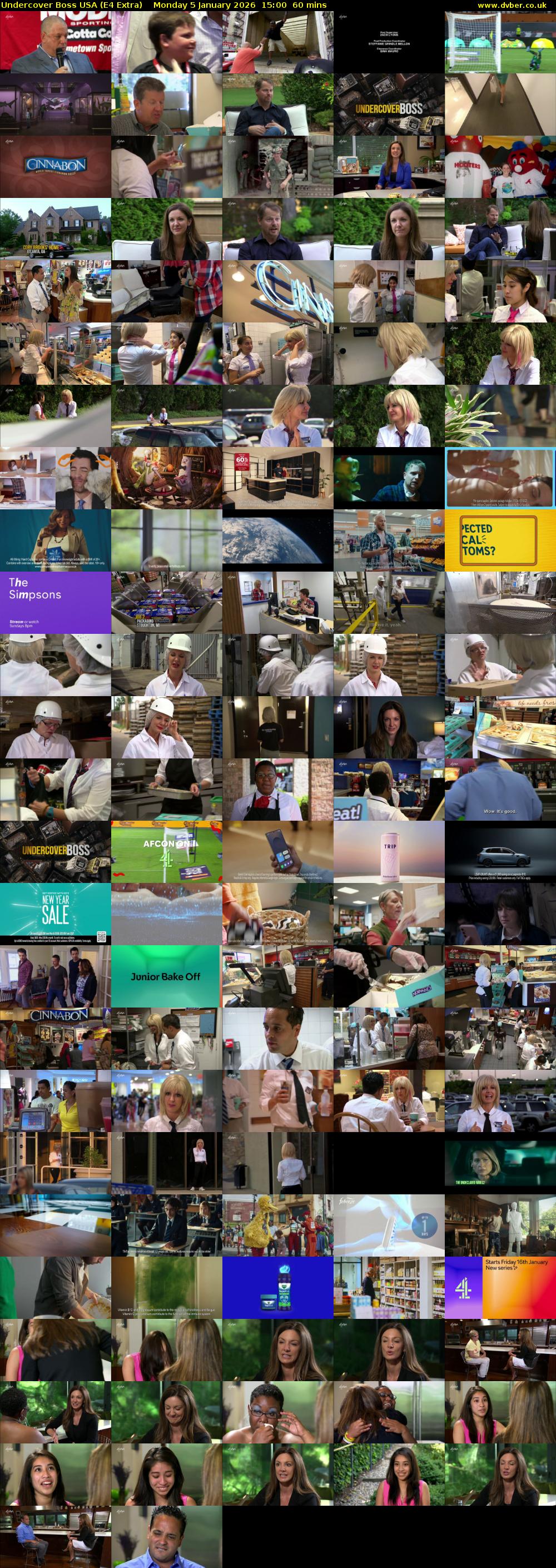 Undercover Boss USA (E4 Extra) Monday 5 January 2026 15:00 - 16:00