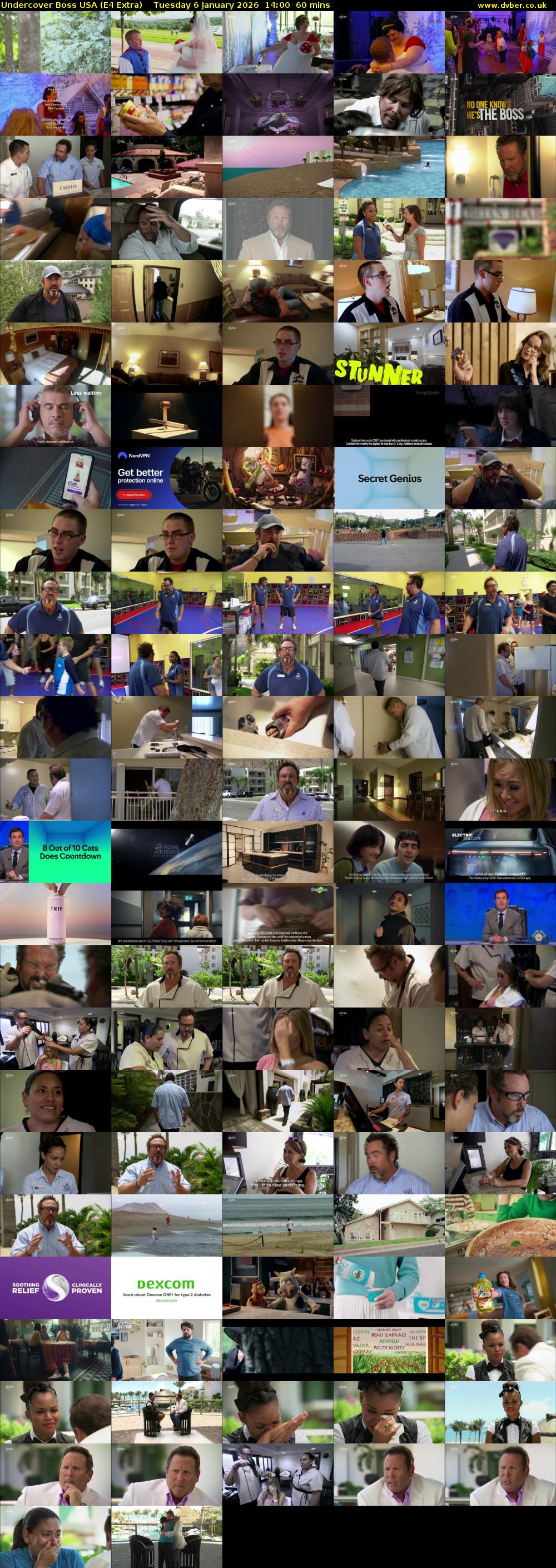 Undercover Boss USA (E4 Extra) Tuesday 6 January 2026 14:00 - 15:00