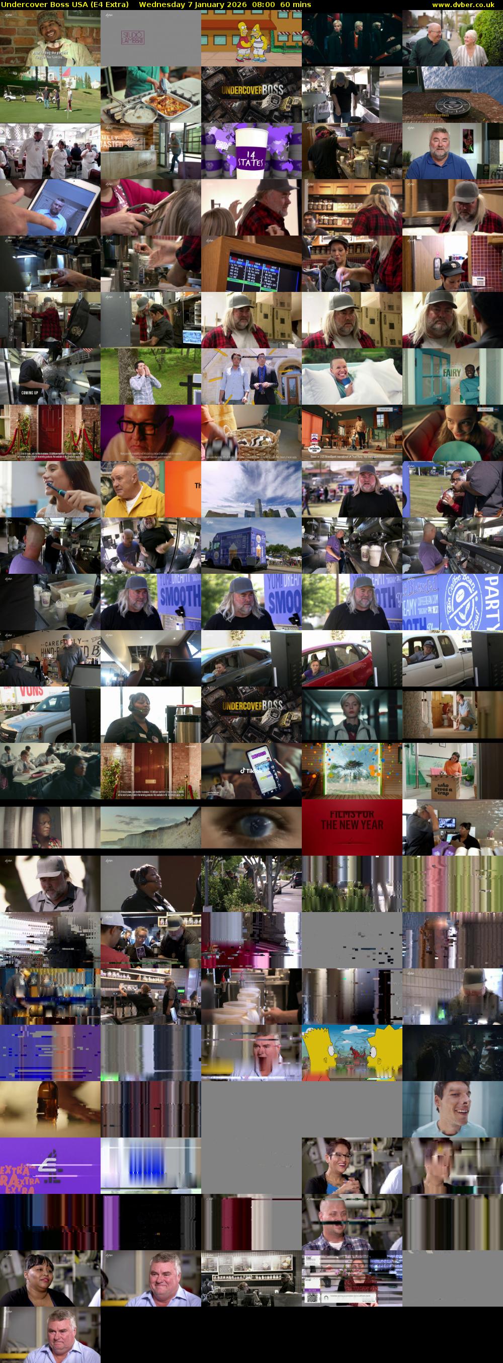 Undercover Boss USA (E4 Extra) Wednesday 7 January 2026 08:00 - 09:00