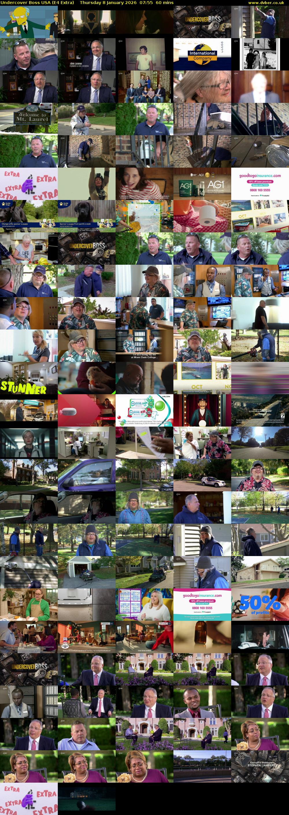 Undercover Boss USA (E4 Extra) Thursday 8 January 2026 07:55 - 08:55