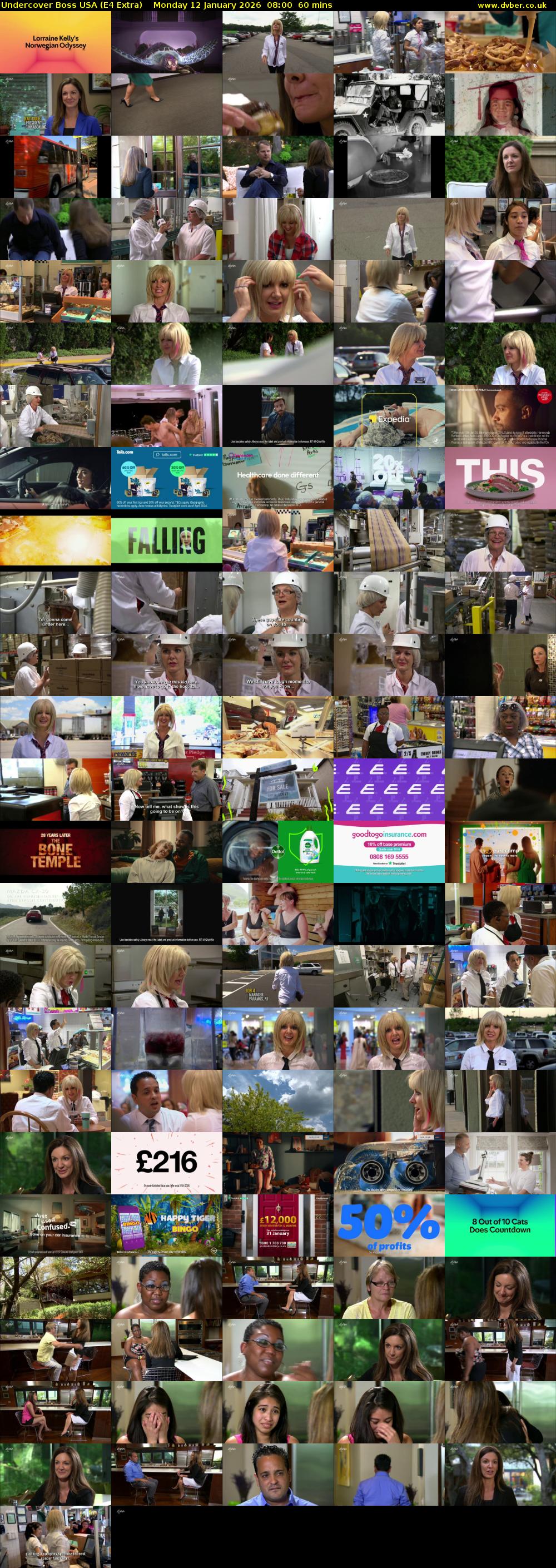 Undercover Boss USA (E4 Extra) Monday 12 January 2026 08:00 - 09:00