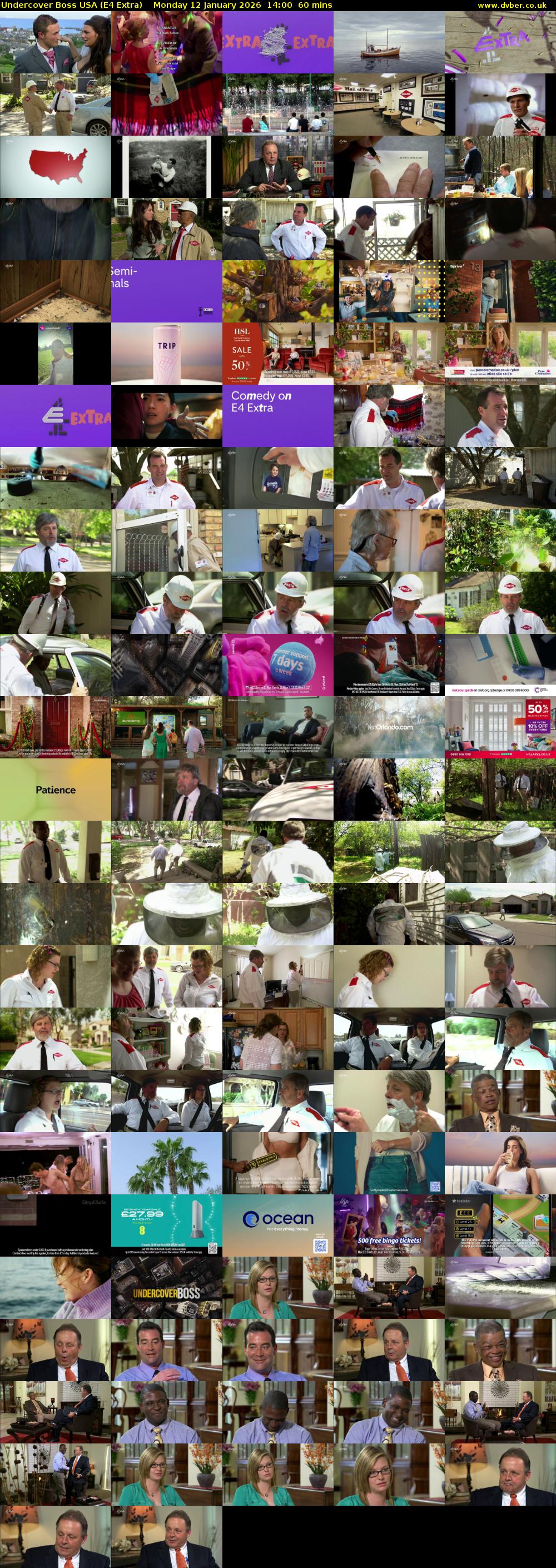 Undercover Boss USA (E4 Extra) Monday 12 January 2026 14:00 - 15:00