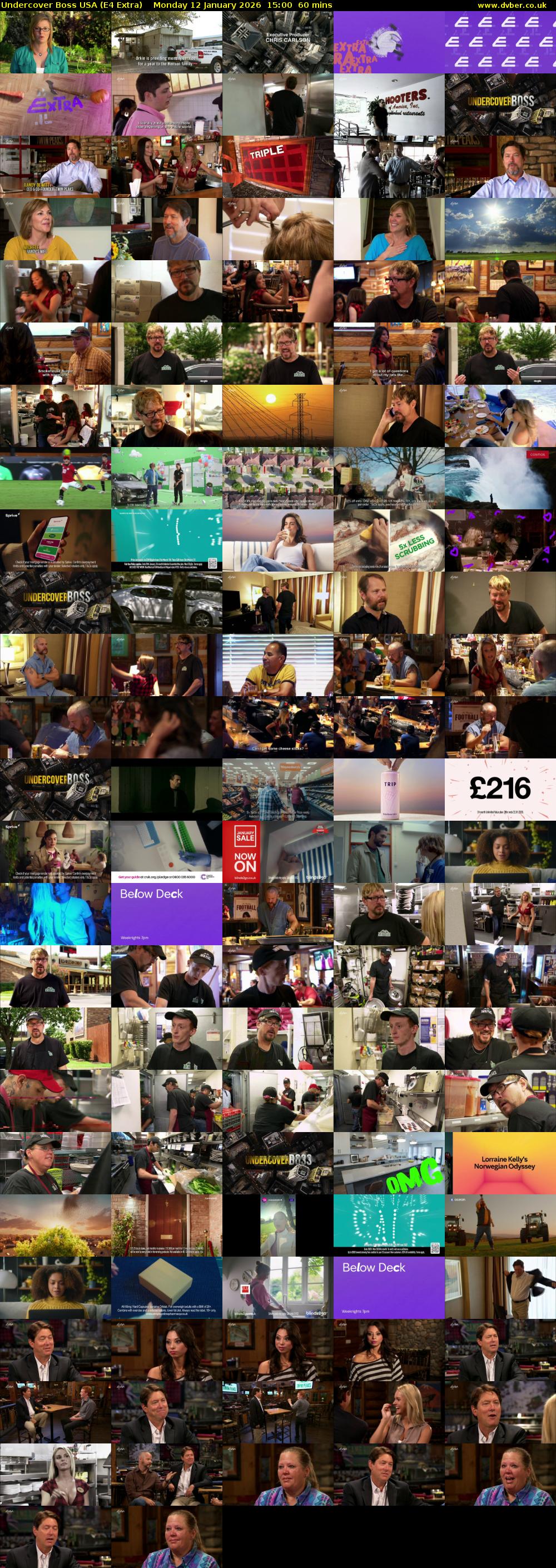 Undercover Boss USA (E4 Extra) Monday 12 January 2026 15:00 - 16:00