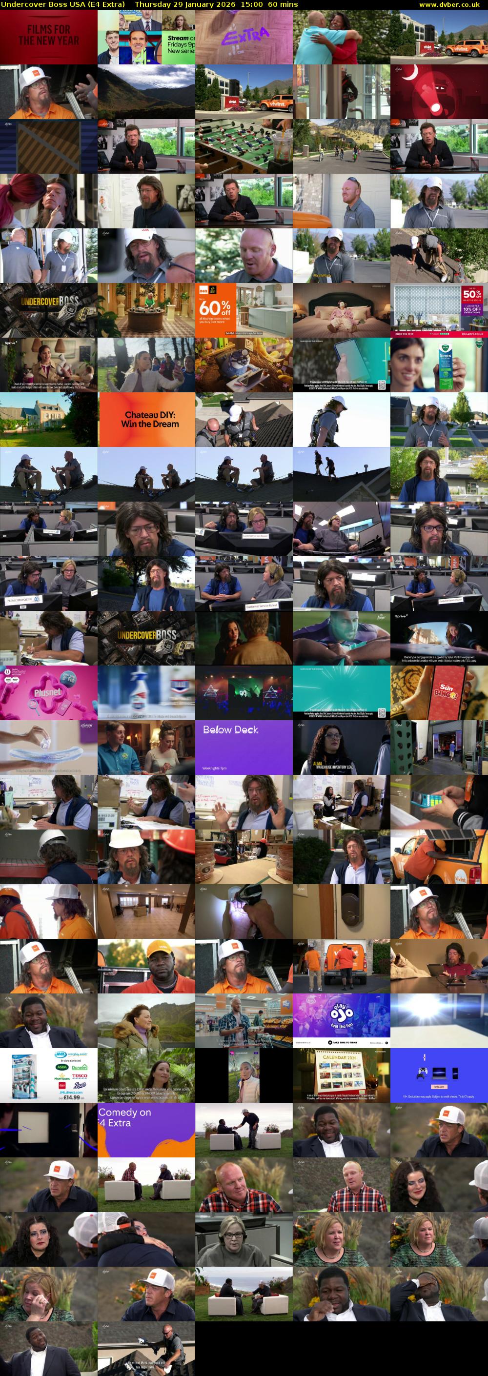 Undercover Boss USA (E4 Extra) Thursday 29 January 2026 15:00 - 16:00