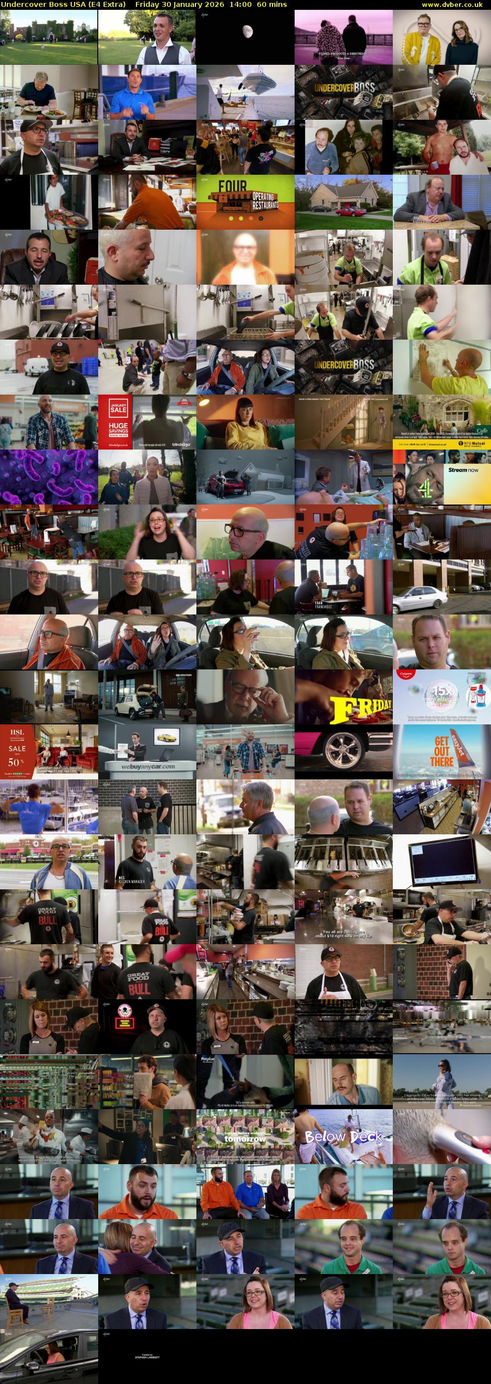 Undercover Boss USA (E4 Extra) Friday 30 January 2026 14:00 - 15:00