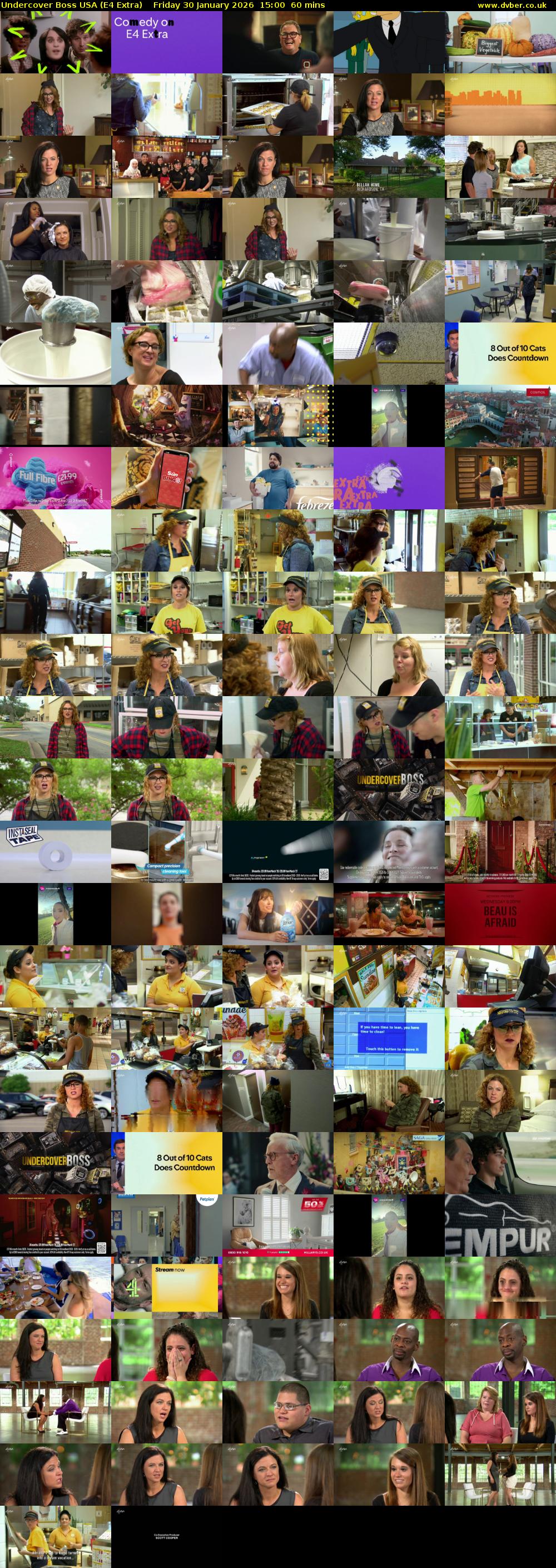 Undercover Boss USA (E4 Extra) Friday 30 January 2026 15:00 - 16:00