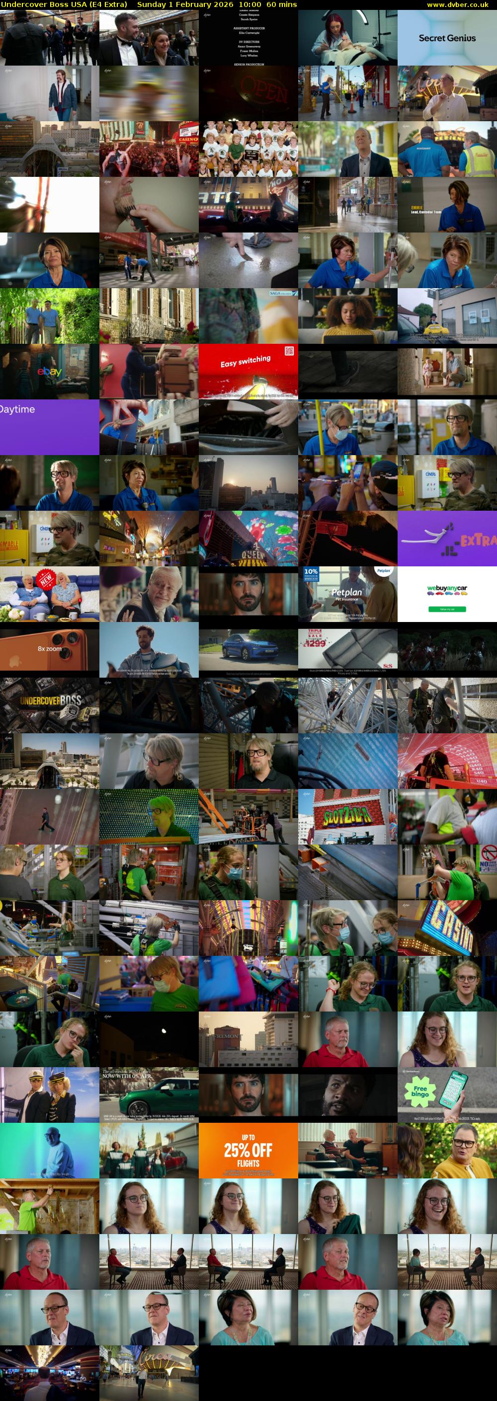 Undercover Boss USA (E4 Extra) Sunday 1 February 2026 10:00 - 11:00